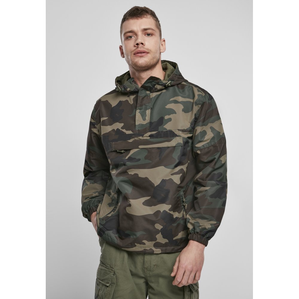 Brandit - Summer Pullover Jas - S - Groen/Bruin